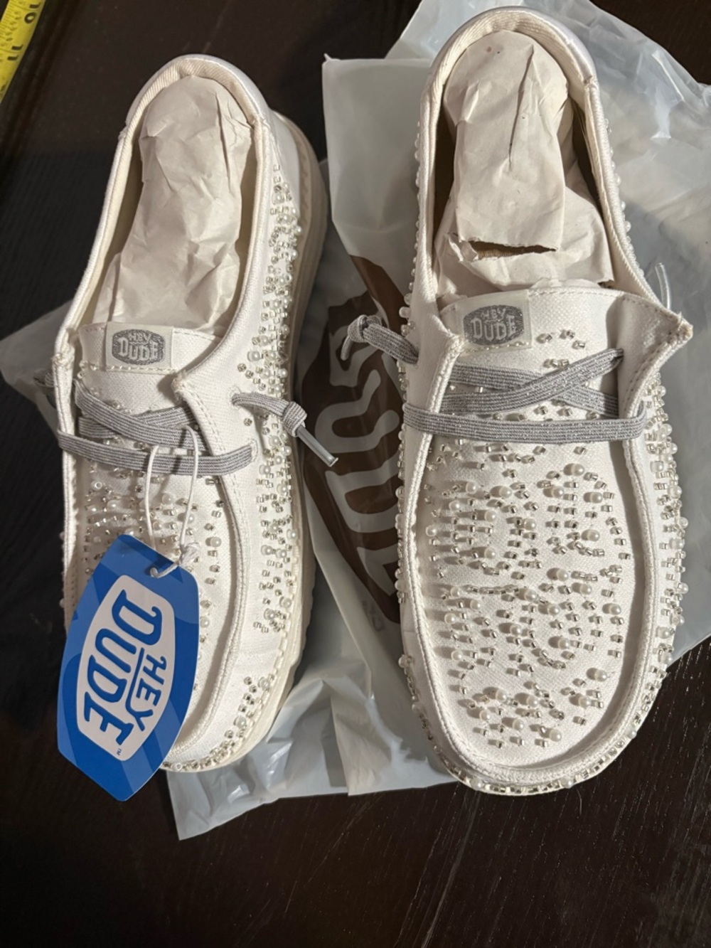 Hey Dude Women’s Ivory Beaded wedding